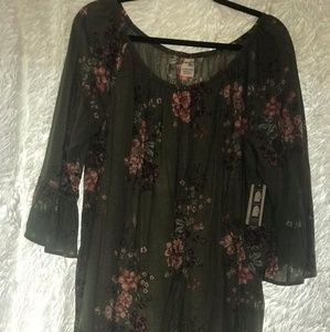 New Long Sleeve On/Off Shoulder Blouse